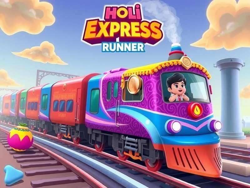 Holi Express Runner colorful festival gameplay